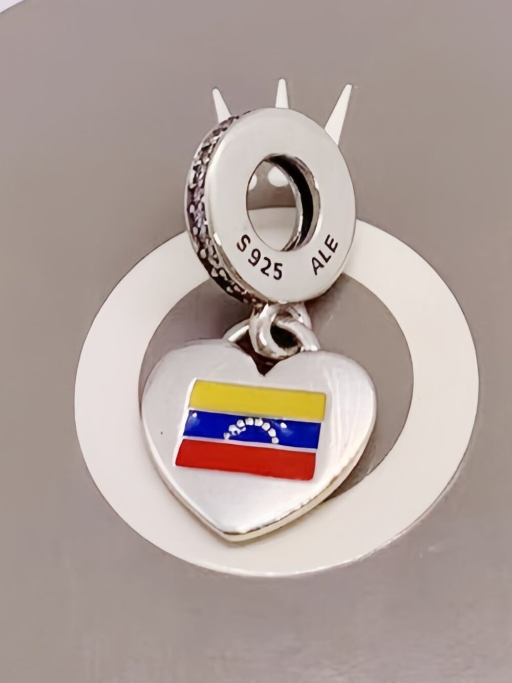 Pandora Venezuela Flag Charm Pendant sterling silver Pendant